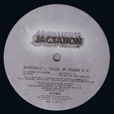 SYSTEMIC - Tales Of Power E.P (Wounds Of Wisdom / Inca / Cicuit 8 / Way Of The Warrior)