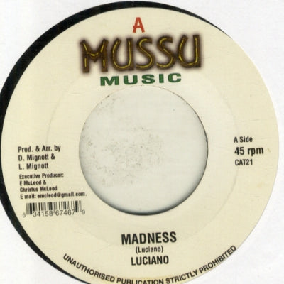 LUCIANO - Madness / Mad Version.