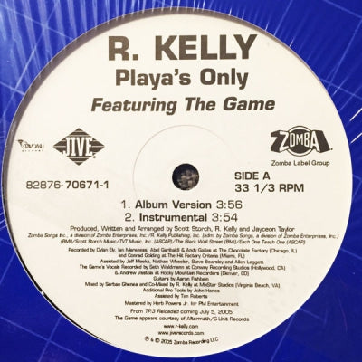 R. KELLY - Playa's Only Featuring The Game