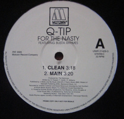 Q-TIP - For The Nasty Featuring Busta Rhymes