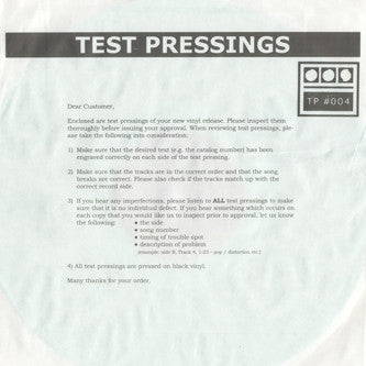 DEMDIKE STARE - Testpressing #004