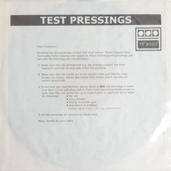 DEMDIKE STARE - Testpressing #002
