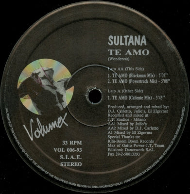 SULTANA - Te Amo