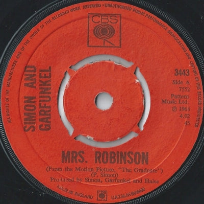 SIMON & GARFUNKEL - Mrs Robinson / Old Friends / Bookends