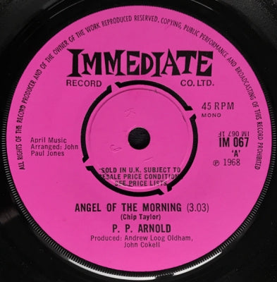 P.P. ARNOLD - Angel Of The Morning / Life Is But Nothing