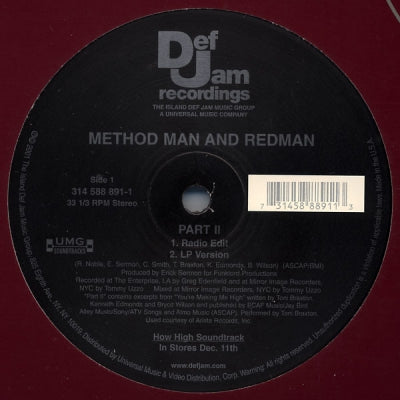 METHOD MAN & REDMAN - How High Soundtrack "Part II"