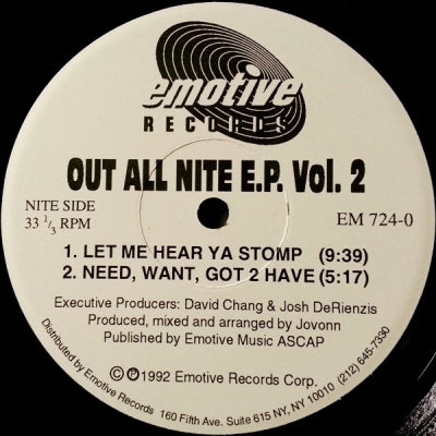 JOVONN - Out All Nite E.P. Vol. 2