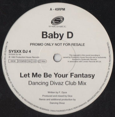 BABY D - Let Me Be Your Fantasy