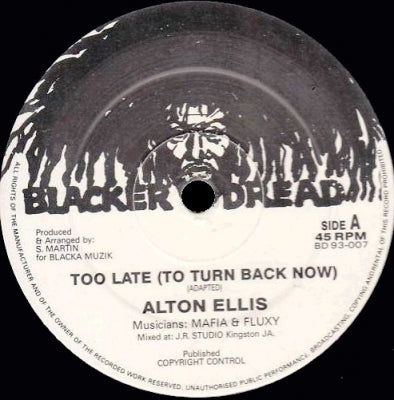ALTON ELLIS / TUMPA LION - Too Late (To Turn Back Now) / Miss (Poppy) Popular