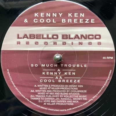 KENNY KEN & COOL BREEZE - So Much Trouble