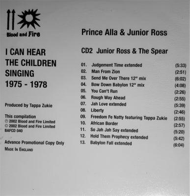 PRINCE ALLA & JUNIOR ROSS - I Can Hear The Children Singing 1975-1978