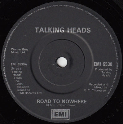 TALKING HEADS - Road To Nowhere / Television Man