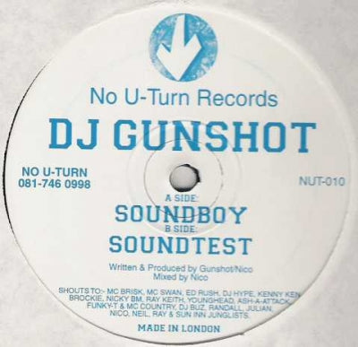 DJ GUNSHOT - Soundboy / Soundtest