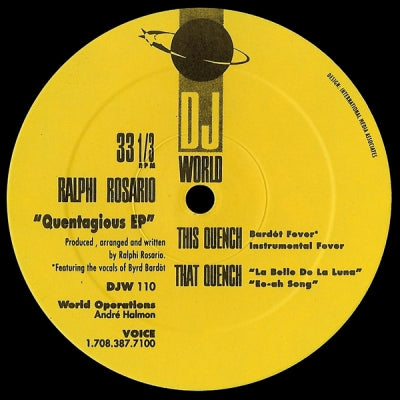 RALPHI ROSARIO - Quentagious EP