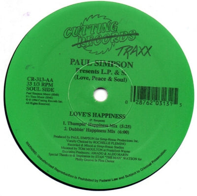 PAUL SIMPSON PRESENTS L.P. & S. (LOVE, PEACE & SOUL) - Love's Happiness