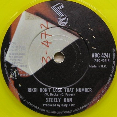 STEELY DAN - Rikki Don't Lose That Number / Any Major Dude Will Tell You