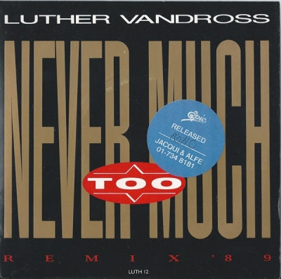 LUTHER VANDROSS - Never Too Much (Remix)