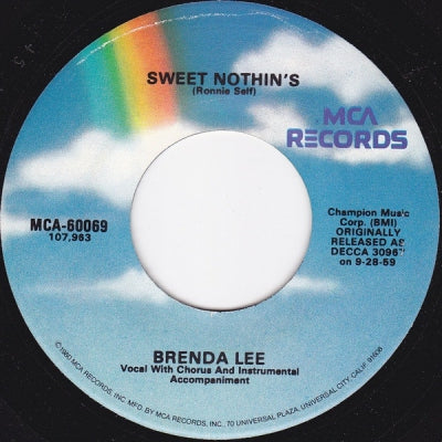 BRENDA LEE - Sweet Nothin's / I Want To Be Wanted