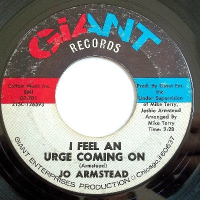 JO ARMSTEAD - I Feel An Urge Coming On / I Who Love You So