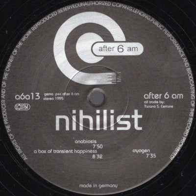 NIHILIST - Anabiosis / A Box Of Transient Happiness / Cryogen
