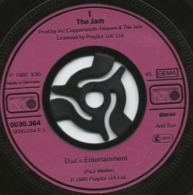 THE JAM - That's Entertainment / Down In The Tube Station At Midnight