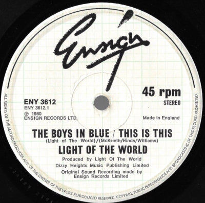 LIGHT OF THE WORLD - The Boys In Blue / This Is This