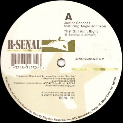 JUNIOR SANCHEZ FEATURING ANGIE JOHNSON - That Girl Ain't Right