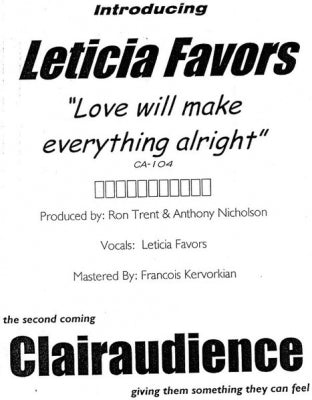 LETICIA FAVORS - Love Will Make It Right