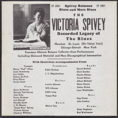 VICTORIA SPIVEY - The Victoria Spivey Recorded Legacy Of The Blues
