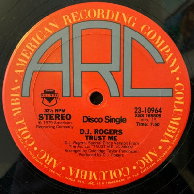 DJ ROGERS - Trust Me / You Are My Joy
