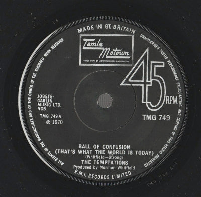 THE TEMPTATIONS - Ball Of Confusion (That's What The World Is Today) / It's Summer