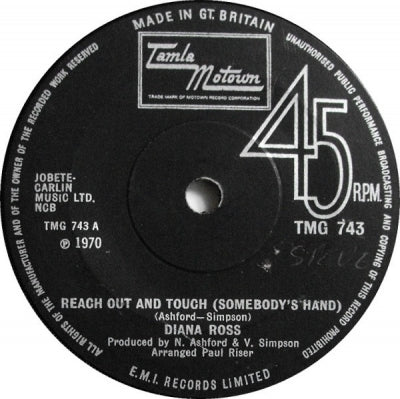 DIANA ROSS - Reach Out And Touch (Somebody's Hand) / Dark Side Of The World