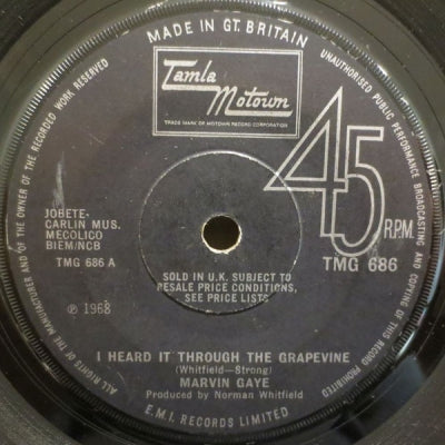 MARVIN GAYE - I Heard It Through The Grapevine / Need Somebody