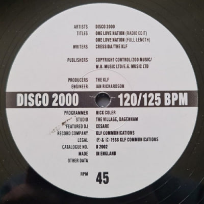 DISCO 2000 - One Love Nation