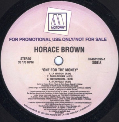HORACE BROWN - One For The Money / Taste Your Love