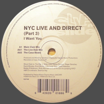 NYC LIVE & DIRECT - Part 3 - I Want You