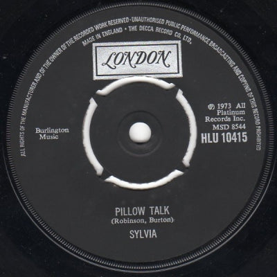 SYLVIA - Pillow Talk / My Thing