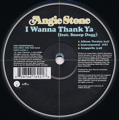 ANGIE STONE - I Want To Thank Ya Featuring Snoop
