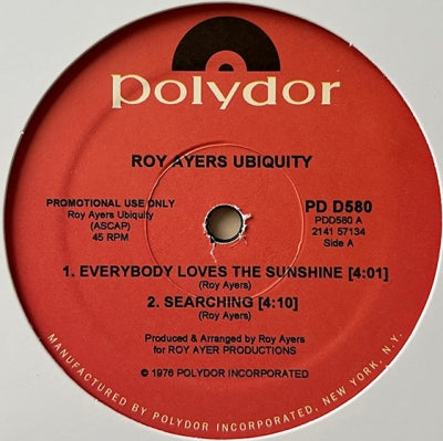 ROY AYERS UBIQUITY - Everybody Loves The Sunshine