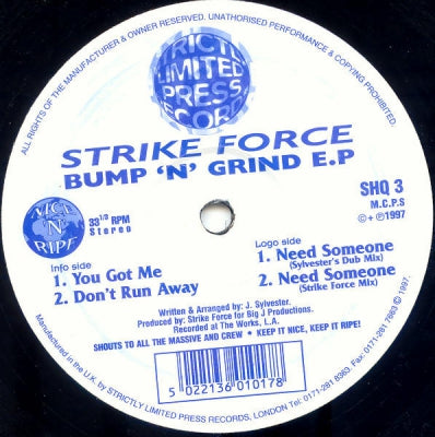 STRIKE FORCE - Bump 'n' Grind EP