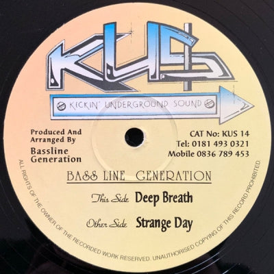BASSLINE GENERATION - Deep Breath / Strange Day