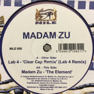 MADAM ZU - Clear Cap (Lab-4 Remix) / The Element