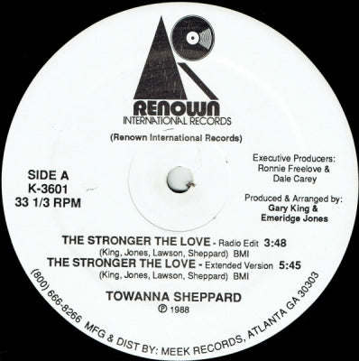 TOWANNA SHEPPARD - The Stronger The Love
