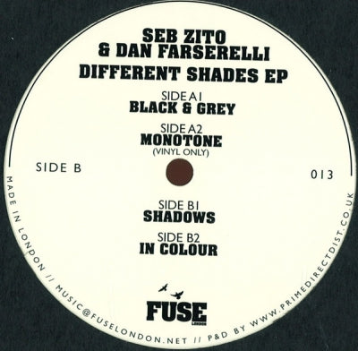 SEB ZITO & DAN FARSERELLI - Different Shades EP