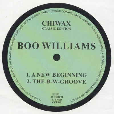 BOO WILLIAMS - A New Beginning