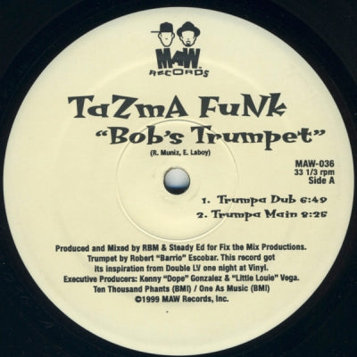 TAZMA FUNK - Bob's Trumpet / Devastation