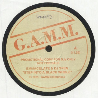 EMMACULATE & DJ SPEN - Step Into A Black Whole / Boogie On Disco Woman