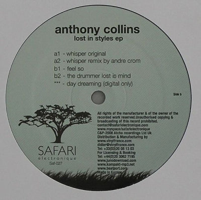 ANTHONY COLLINS - Lost In Styles EP