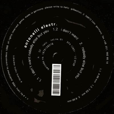 ANTONELLI ELECTR - I Don't Want Nobody Else But You