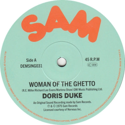 DORIS DUKE / RHYZE - Woman Of The Ghetto / Free